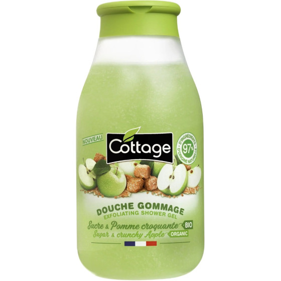 GEL DOUCHE COTTAGE GOMMAGE BIO SUCRE ET POMME 270ML