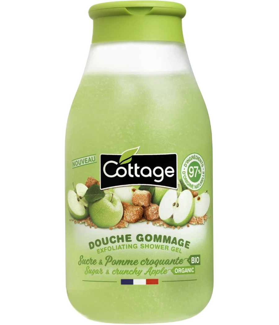 GEL DOUCHE COTTAGE GOMMAGE BIO SUCRE ET POMME 270ML