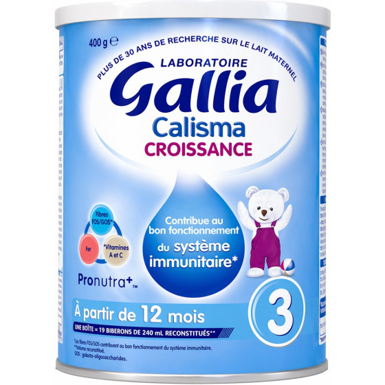 LAIT EN POUDRE BÉBÉ GALLIA CALISMA CROISSANCE 400G