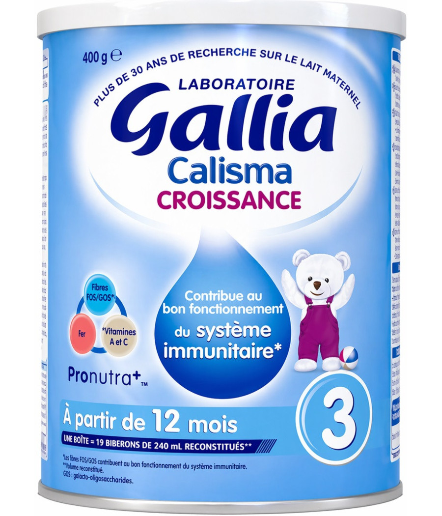 LAIT EN POUDRE BÉBÉ GALLIA CALISMA CROISSANCE 400G