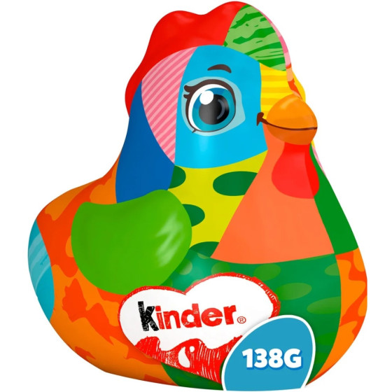 CHOCOLAT AU LAIT KINDER MOULAGE POULE DESIGN ART 138G