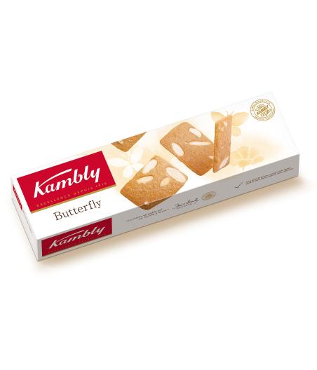 BISCUIT BEURRE ET AMANDES BUTTERFLY KAMBLY 100G