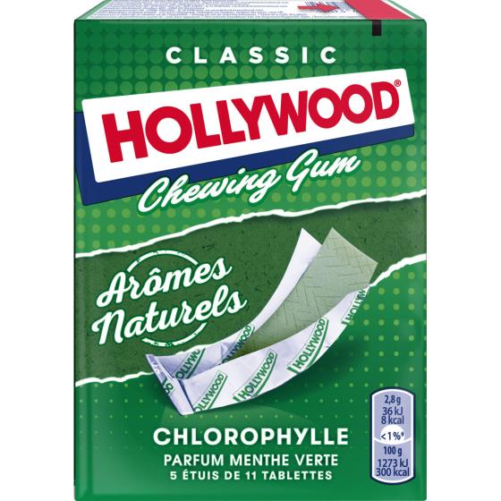 CHEWING-GUM CLASSIC CHLOROPHYLLE HOLLYWOOD 155G 5X11