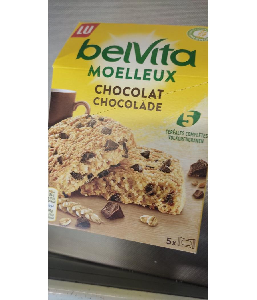 BISCUITS PETIT DEJEUNER MOELLEUX AUX PEPITES DE CHOCOLAT BELVITA 250G