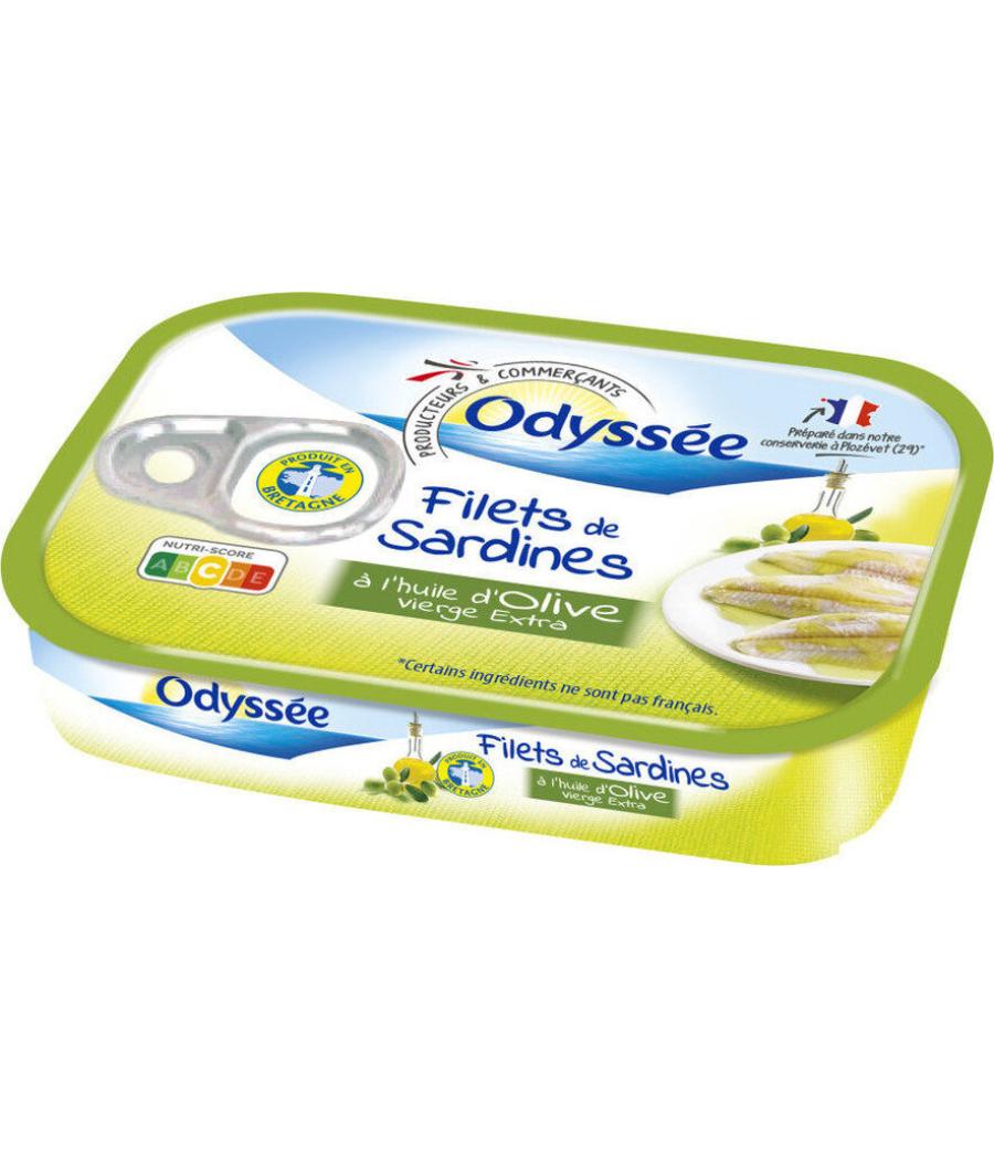 FILETS DE SARDINES A L'HUILE D'OLIVE VIERGE EXTRA ODYSSÉE 100G