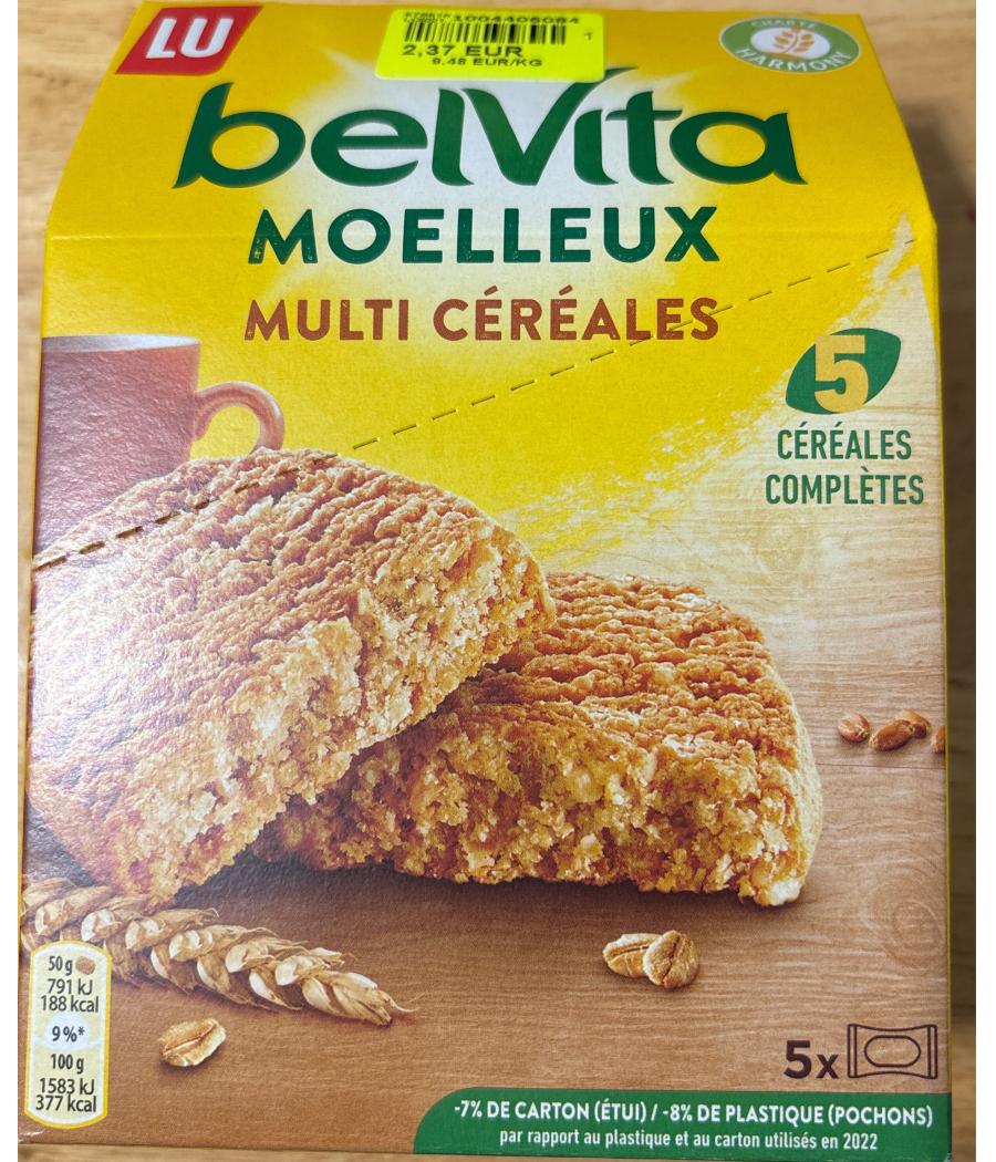 MOELLEUX MULTI CEREALES BELVITA 250G