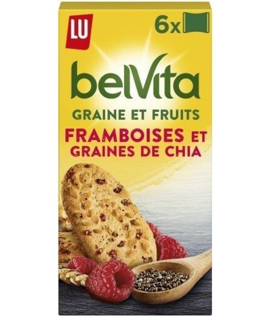 GRAINES ET FRUITS - FRAMBOISES ET GRAINES DE CHIA 270 G (6X3 BISCUITS)