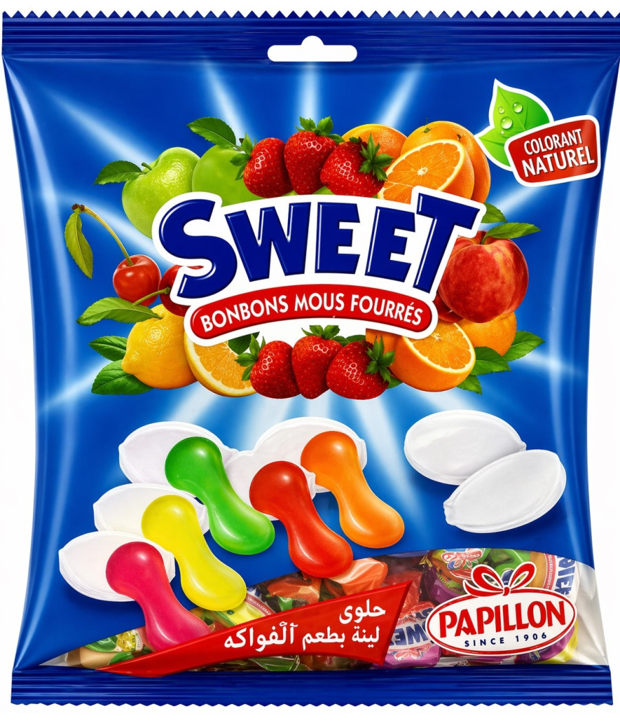 BONBON SWEET MULTIFRUITS PAPILLON 150G