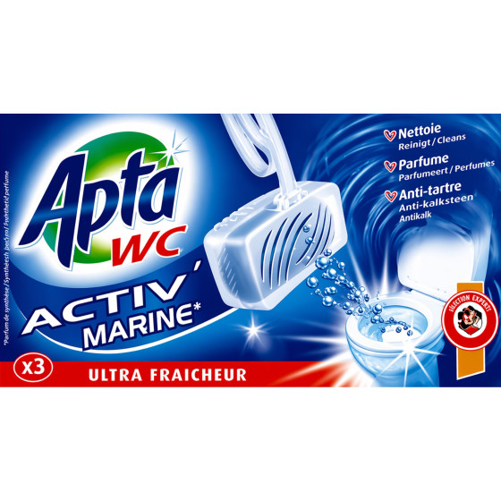 BLOC WC ACTIV MARINE ULTRA FRAICHEUR APTA 3X40G