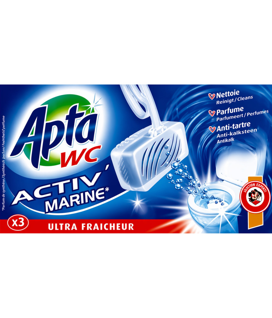 BLOC WC ACTIV MARINE ULTRA FRAICHEUR APTA 3X40G