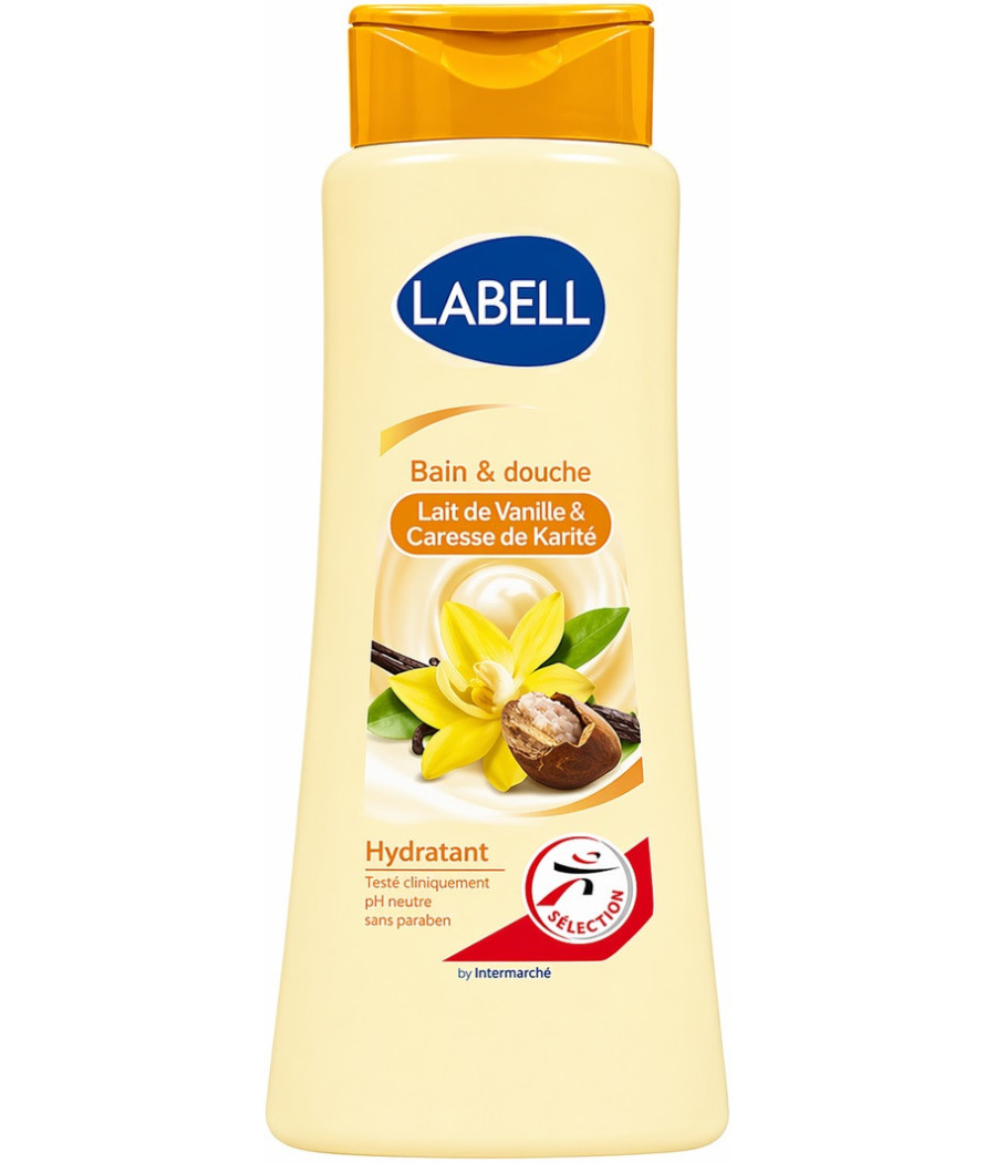 GEL DE BAIN ET DOUCHE LABELL LAIT DE VANILLE ET BEURRE DE KARITÉ 500ML