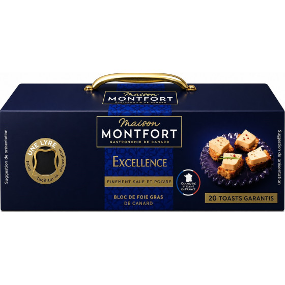 BLOC DE FOIE GRAS DE CANARD MAISON MONTFORT 140G
