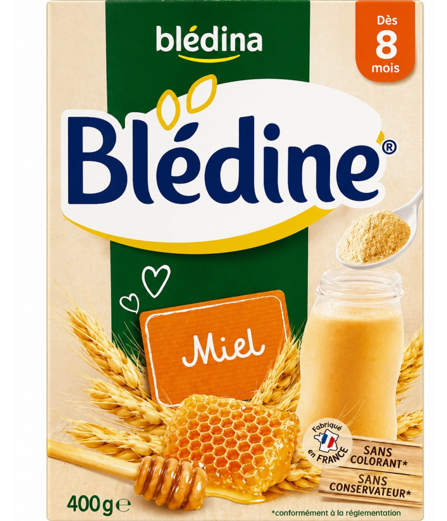 CÉRÉALES BLÉDINA BLÉDINE SAVEUR MIEL DÈS 8 MOIS 400G