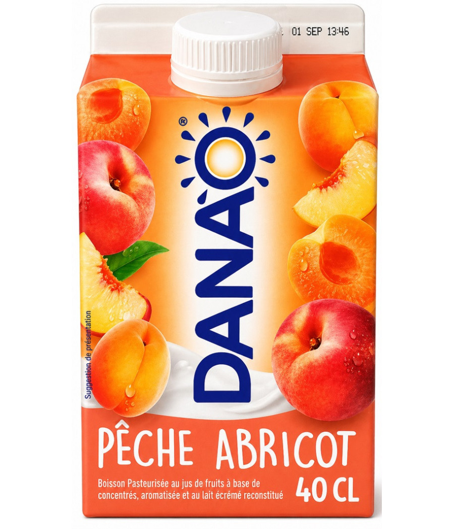 BOISSON LACTÉE PÊCHE ABRICOT DANAO 40CL