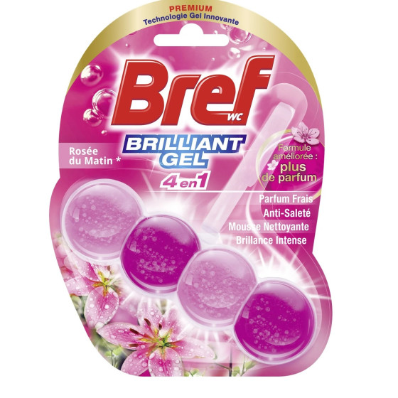 BLOC WC BREF BRILLIANT GEL ROSÉE DU MATIN 4EN1 42G