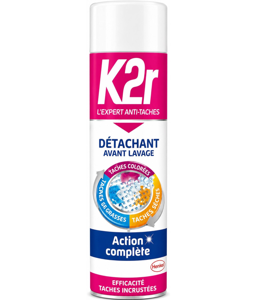 SPRAY DÉTACHANT K2R AÉROSOL AVANT LAVAGE 400ML