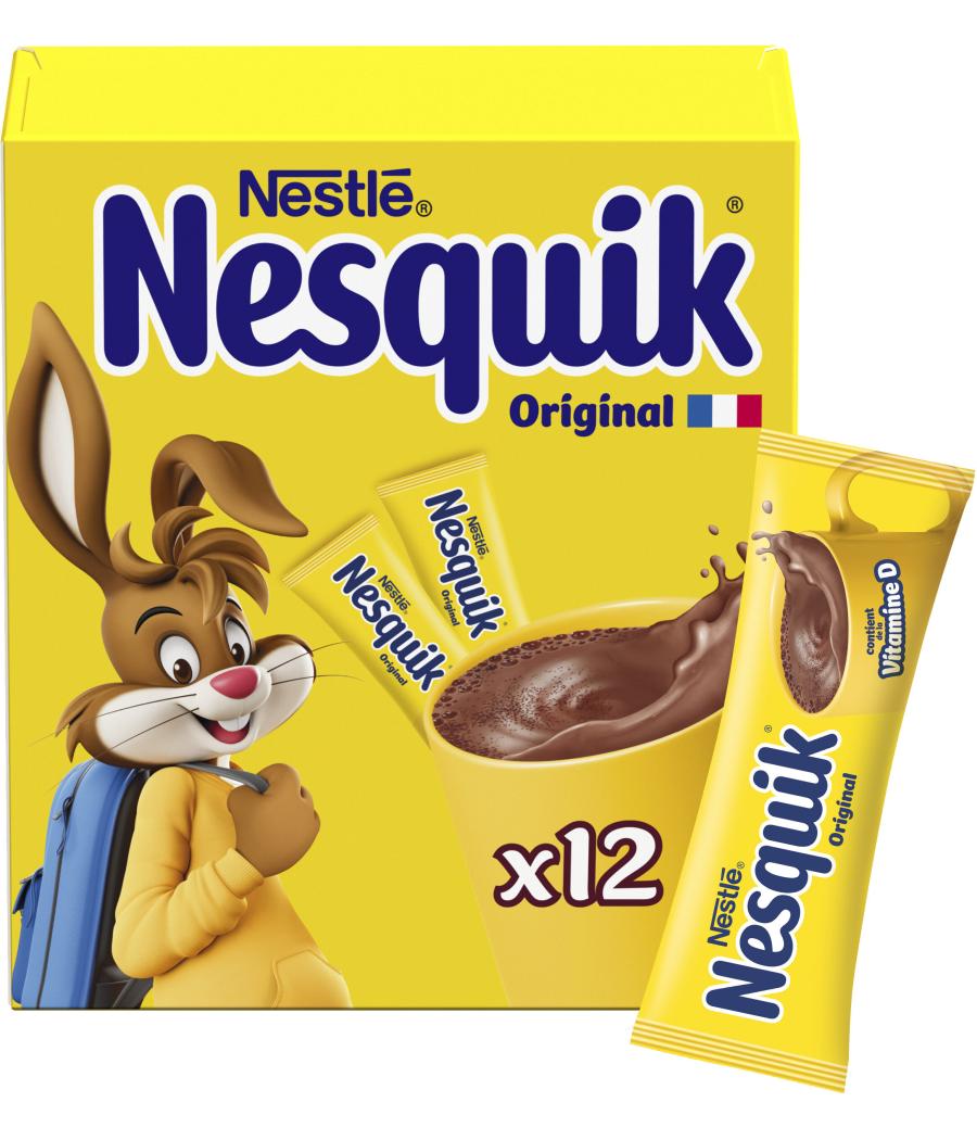 STICKS CHOCOLAT EN POUDRE NESQUIK 12 X 13,5G