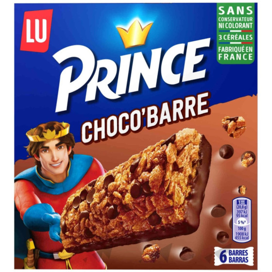 BARRE CEREALES PRINCE CHOCO'BARRE LU 125G