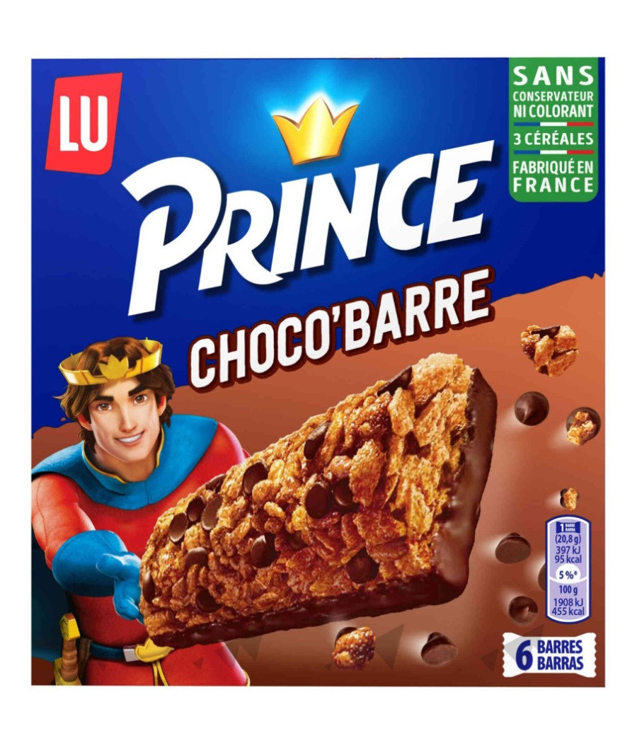 BARRE CEREALES PRINCE CHOCO'BARRE LU 125G