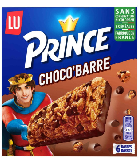 BARRE CEREALES PRINCE CHOCO'BARRE LU 125G