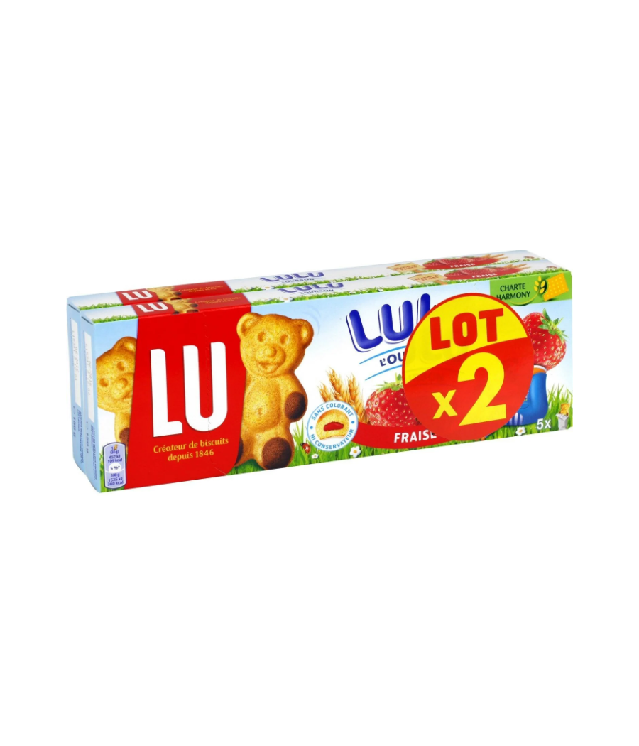 LULU OURSON FRAISE LOT  2X150G