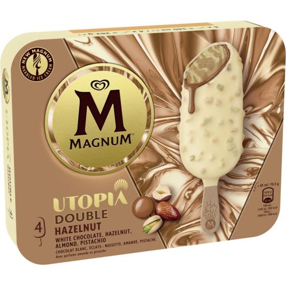 GLÂCES BATONNETS MAGNUM UTOPIA X4 282G