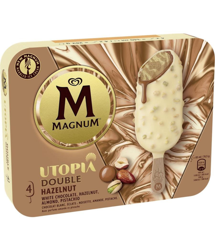 GLÂCES BATONNETS MAGNUM UTOPIA X4 282G