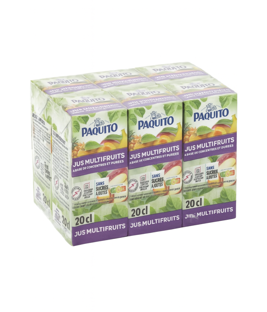 JUS DE FRUITS MULTIFRUIT BRIQUETTES PAQUITO 6X20CL