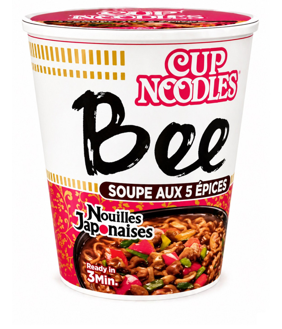 NOUILLES INSTATANÉES BEE SAVEUR BOEUF 5 ÉPICES 64G