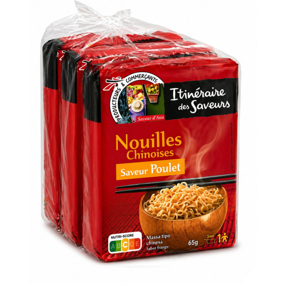 NOUILLES ILTINÉRAIRE DES SAVEURS POULET 3 X 65G