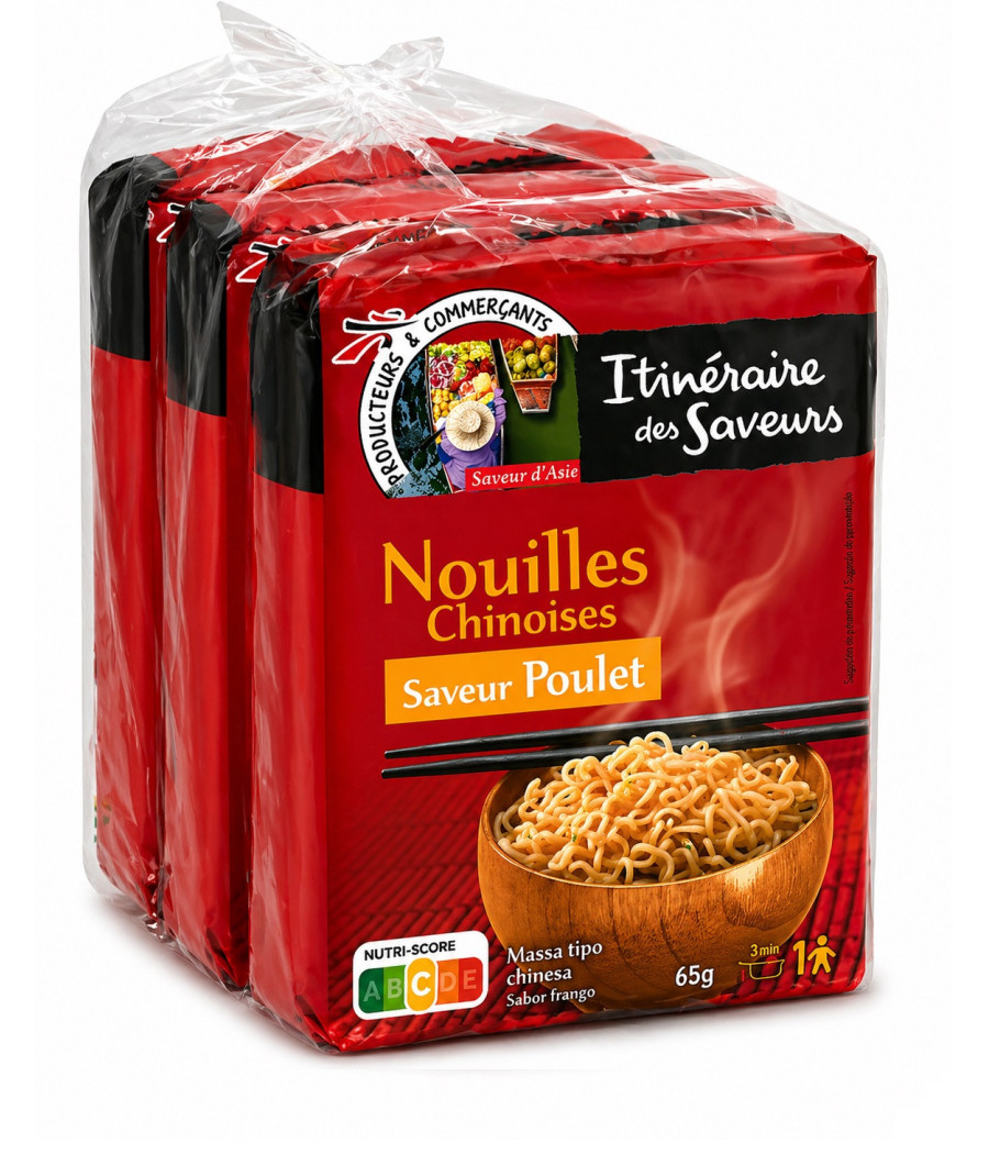 NOUILLES ILTINÉRAIRE DES SAVEURS POULET 3 X 65G