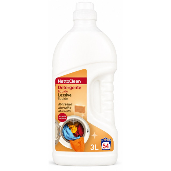 LESSIVE LIQUIDE SAVON DE MARSEILLE NETTOCLEAN 3L