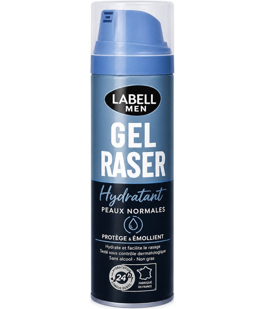 GEL À RASER LABELL MEN HYDRATANT PEAUX NORMALES 200ML