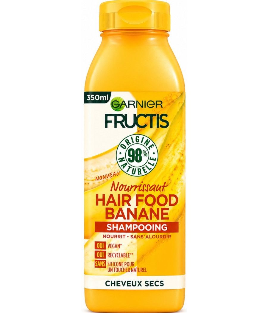 SHAMPOOING NOURRISSANT POUR CHEVEUX SECS BANANE HAIR FOOD FRUCTIS 350ML