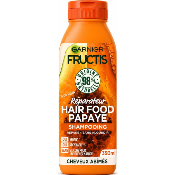 SHAMPOOING REPARATEUR POUR CHEVEUX ABIMES HAIR FOOD PAPAYE GARNIER 350ML