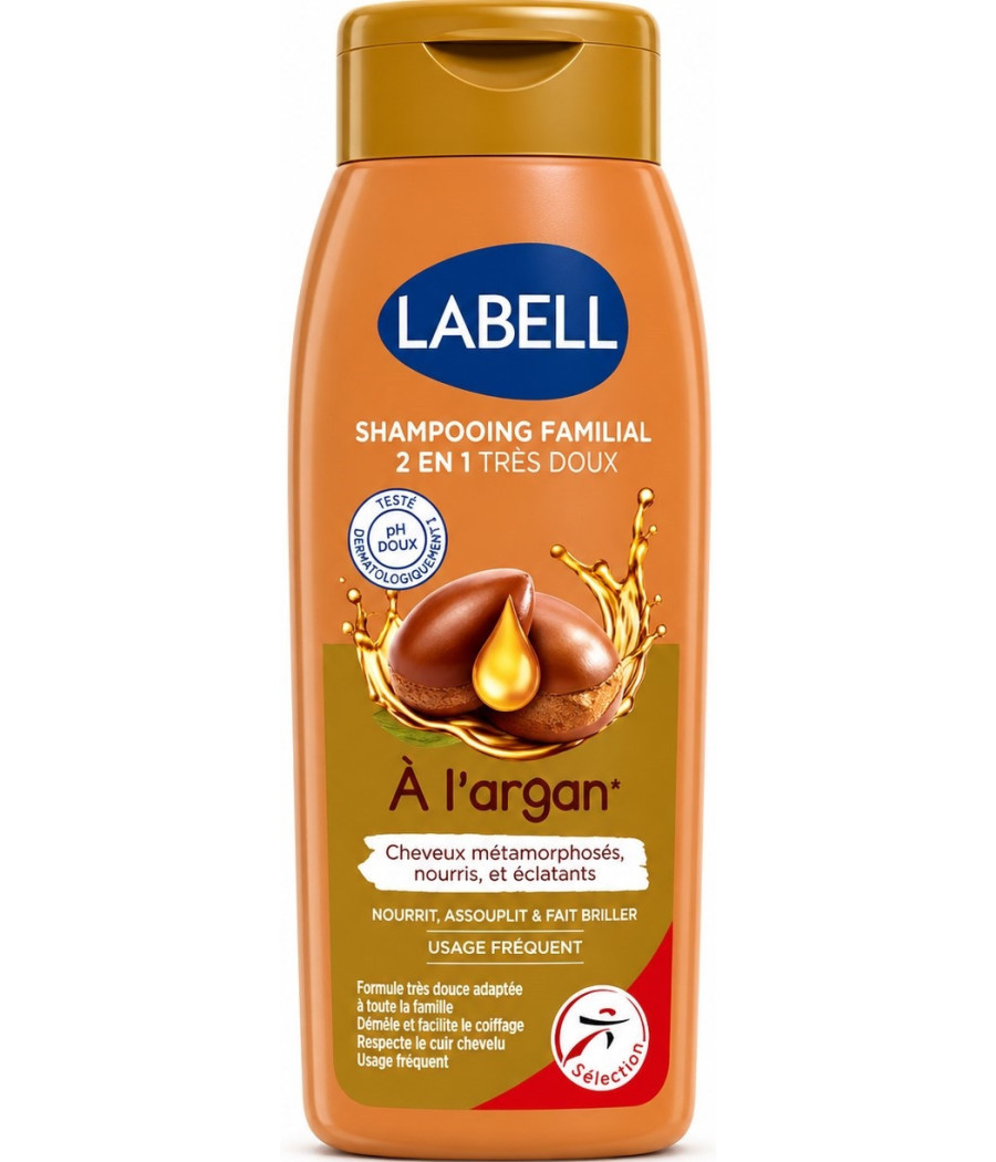 SHAMPOOING FAMILIAL 2EN1 TRES DOUX ARGAN LABELL 400ML