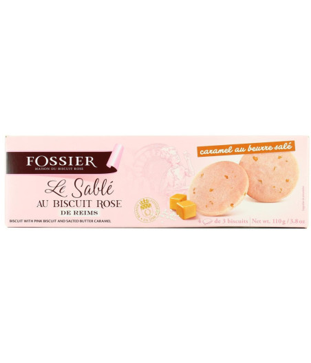 LE SABLE AU BISCUIT ROSE CARAMEL AU BEURRE SALE FOSSIER 110G