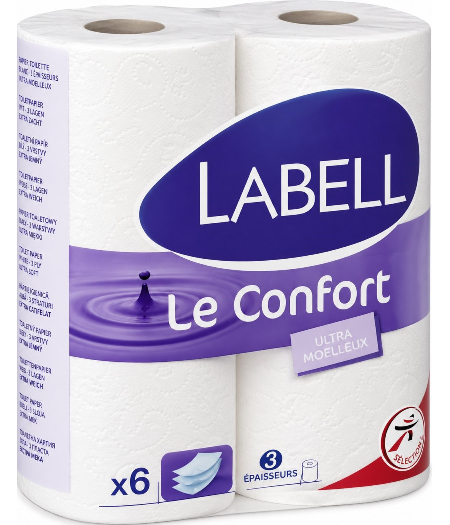 PAPIER TOILETTE 3 EPAISSEURS LE CONFORT LABELL X6