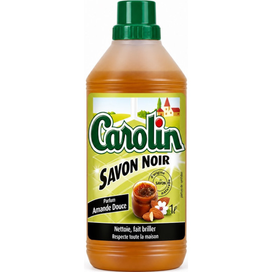 NETTOYANT SAVON NOIR AMANDE DOUCE CAROLIN 1L