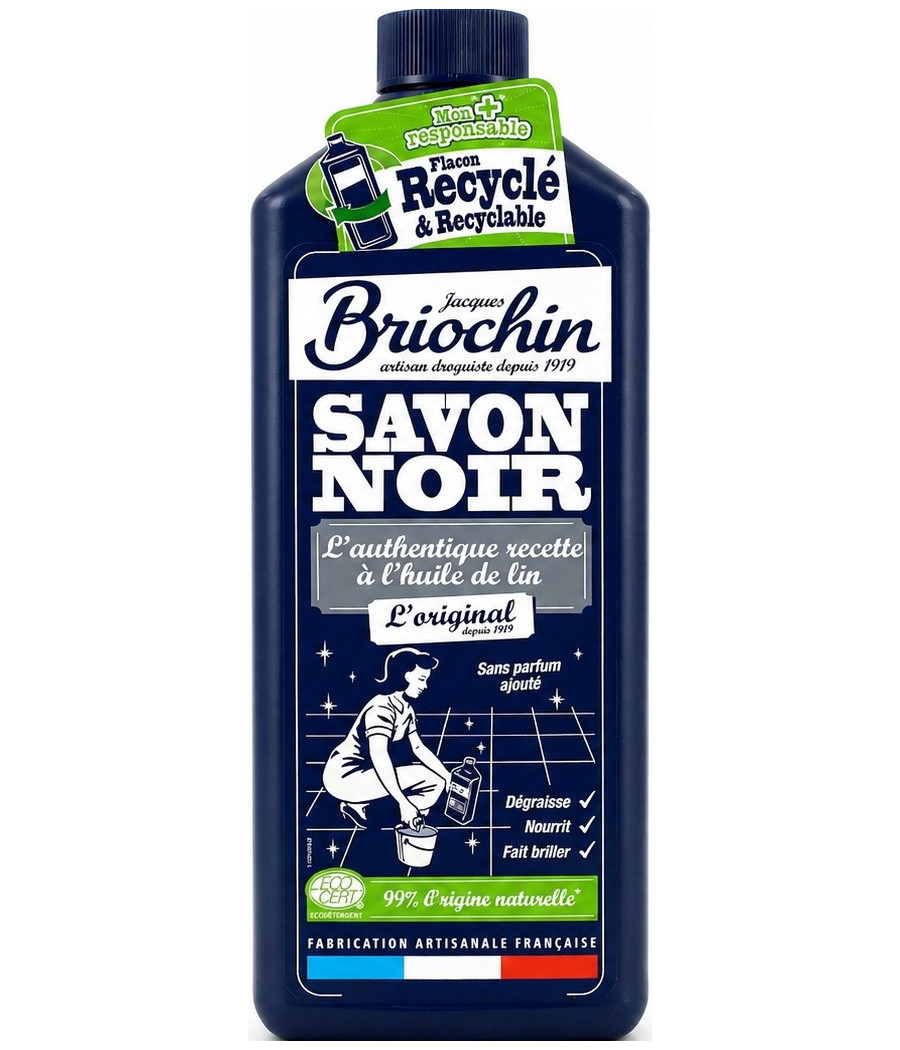 NETTOYANT SAVON NOIR LIQUIDE A L'HUILE DE LIN BRIOCHIN 1L