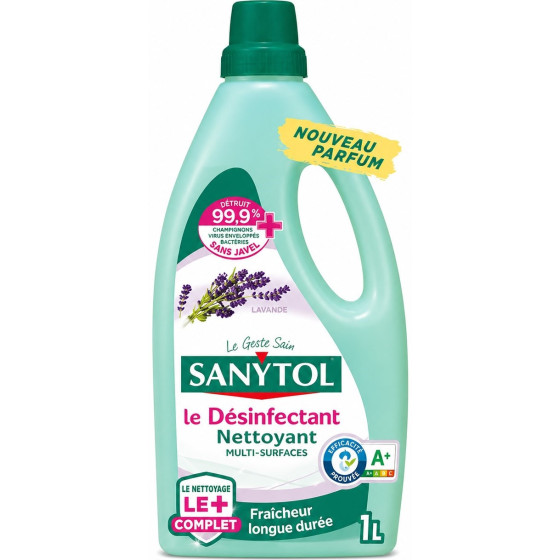 NETTOYANT SOL ET SURFACES DESINFECTANT EUCALYPTUS SANYTOL 1L