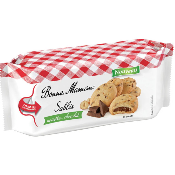 SABLES NOISETTE CHOCOLAT BONNE MAMAN 150G