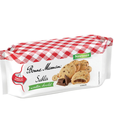 SABLES NOISETTE CHOCOLAT BONNE MAMAN 150G