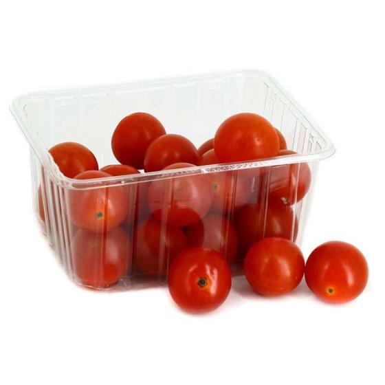 TOMATE CERISE RONDE ORIGINE : UE BARQUETTE DE 0,25 KG VENDU PAR PACK DE 8 PIECES PACK DE 8