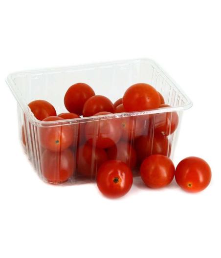 TOMATE CERISE RONDE ORIGINE : UE BARQUETTE DE 0,25 KG VENDU PAR PACK DE 8 PIECES PACK DE 8
