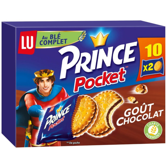 BISCUITS PRINCE POCKET GOUT CHOCOLAT LU 400G