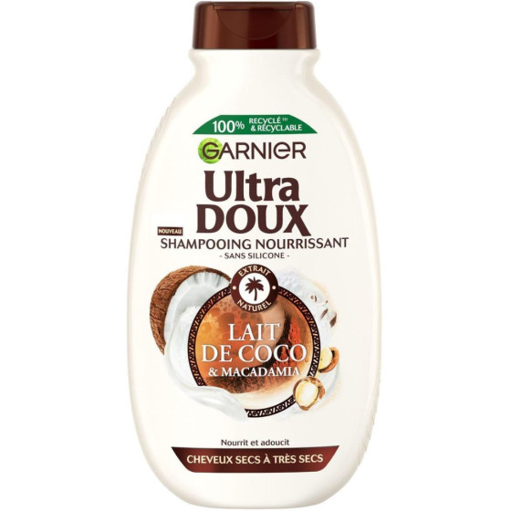 SHAMPOOING NOURISSANT ULTRA DOUX LAIT DE COCO ET MACADAMIA GARNIER 250ML