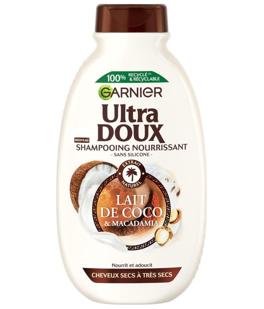 SHAMPOOING NOURISSANT ULTRA DOUX LAIT DE COCO ET MACADAMIA GARNIER 250ML