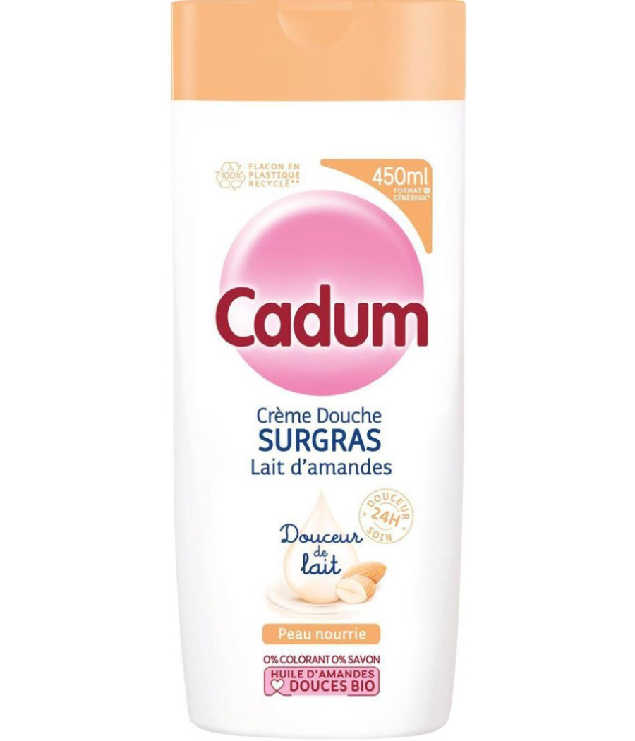 CRÈME DE DOUCHE CADUM SURGRAS LAIT D'AMANDE BIO 450ML