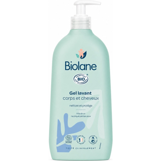 GEL LAVANT COPRS ET CHEVEUX BIO POUR BÉBÉ BIOLANE 500ML